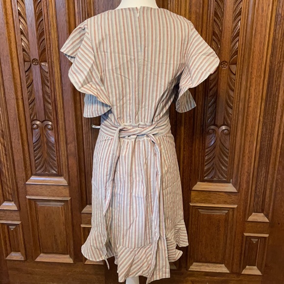 Robert Rodriguez Basia Metallic Striped Dress - Picture 8 of 11